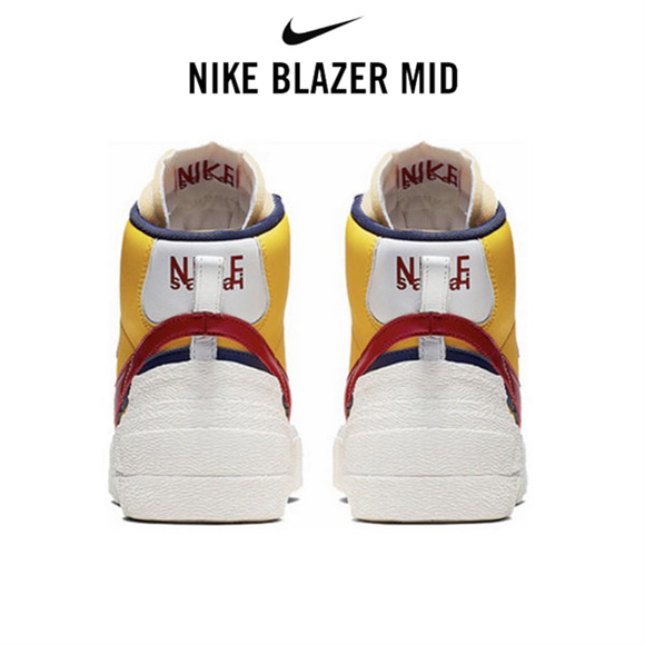 Sacai x Nike Blazer Mid藍黃白4