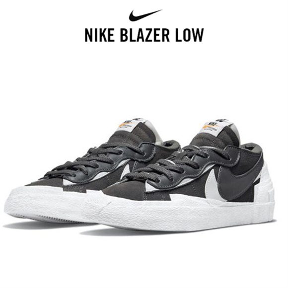 Sacai x Nike Blazer Low黑白1