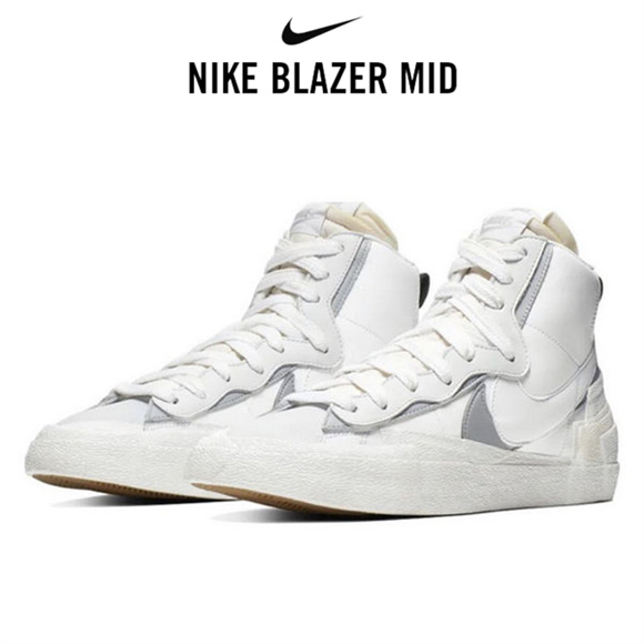 Sacai x Nike Blazer Mid白灰1