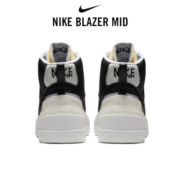 Sacai x Nike Blazer Mid黑白灰4