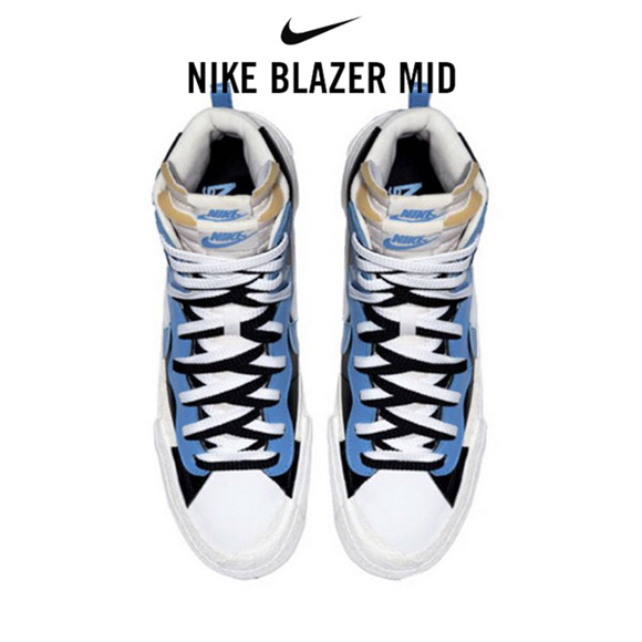 Sacai x Nike Blazer Mid黑藍白1