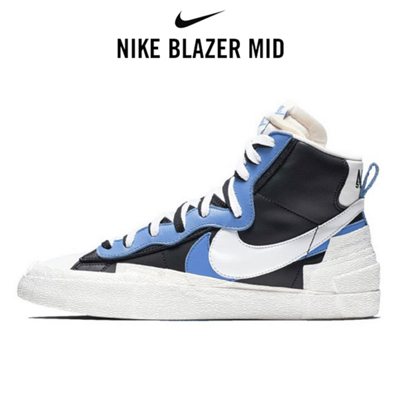 Sacai x Nike Blazer Mid黑藍白2