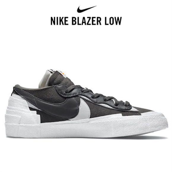 Sacai x Nike Blazer Low黑白4