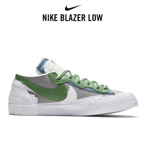 Sacai x Nike Blazer Low灰綠2