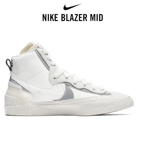 Sacai x Nike Blazer Mid白灰3