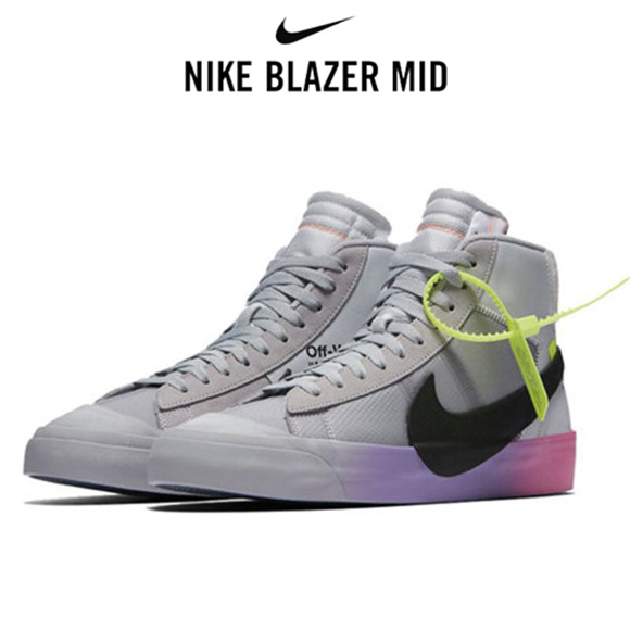 OW x Nike Blazer Mid萬聖節 灰1