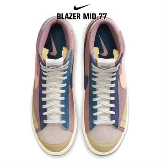 Blazer Mid '77酒紅拼接2